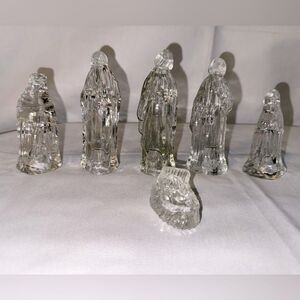 Holy Glass, Batman! Vintage 6-Piece Nativity Set Mary, Joseph, Jesus, 3 Wise Men